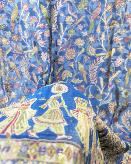 Premium Pure Indian Kani Silk with Zari Work Shawl