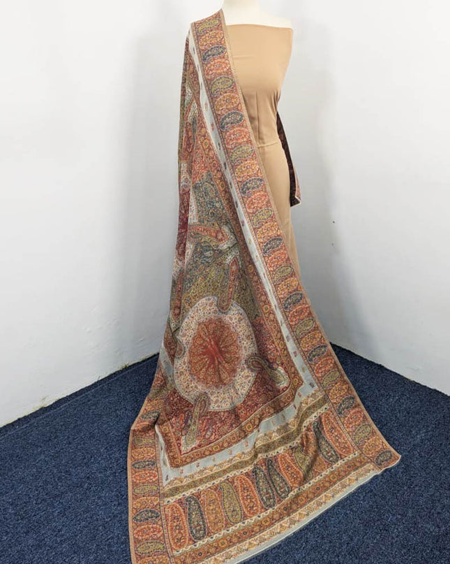 Fancy Pure Indian Kani Silk with Zari Work Shawl