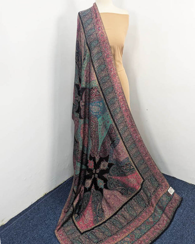 Pure Indian Kani Silk with Zari Work Shawl (Ready To Wear)