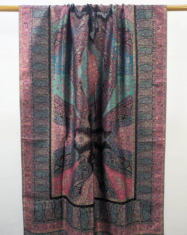 Pure Indian Kani Silk with Zari Work Shawl (Ready To Wear)