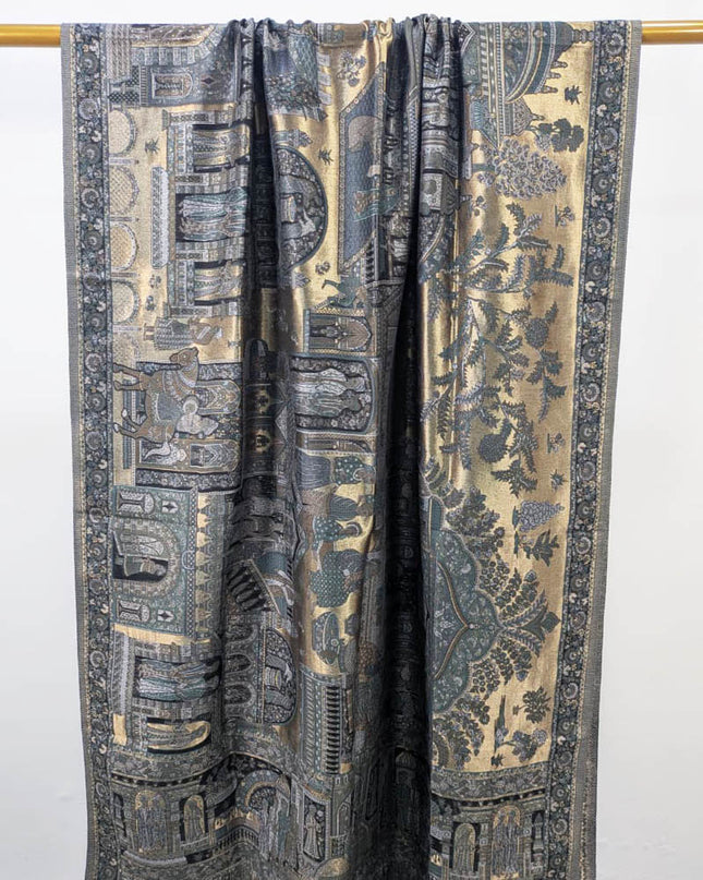 Premium Pure Indian Moon Light Kani Shawl (Ready To Wear)