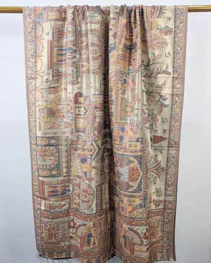 Pure Indian Moon Light Kani Shawl (Ready To Wear)