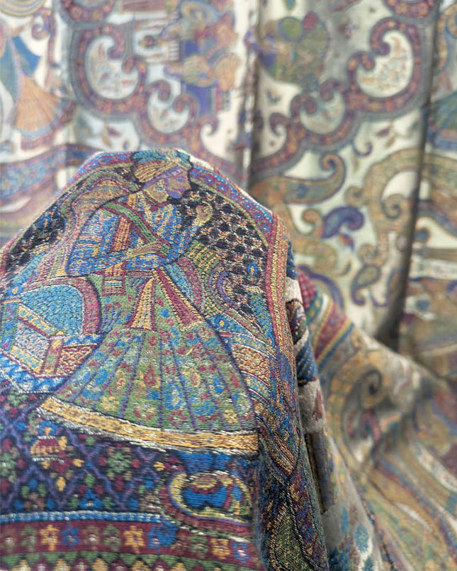 Pure Indian Moon Light Kani Shawl (Ready To Wear)