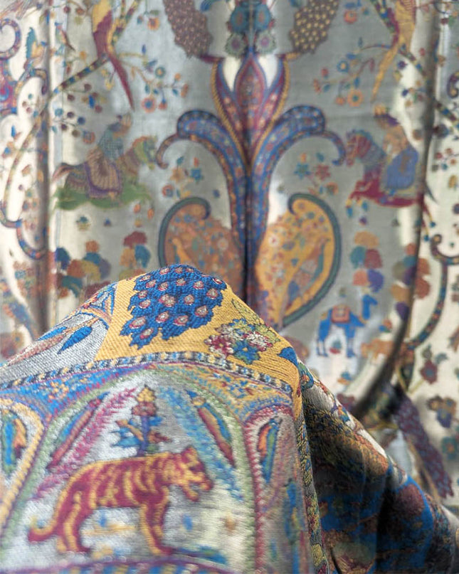 Exquisite Pure Indian Moon Light Kani Shawl (Ready To Wear)