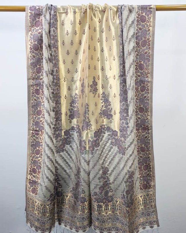 Premium Pure Indian Kani Silk Shawl (Ready To Wear)