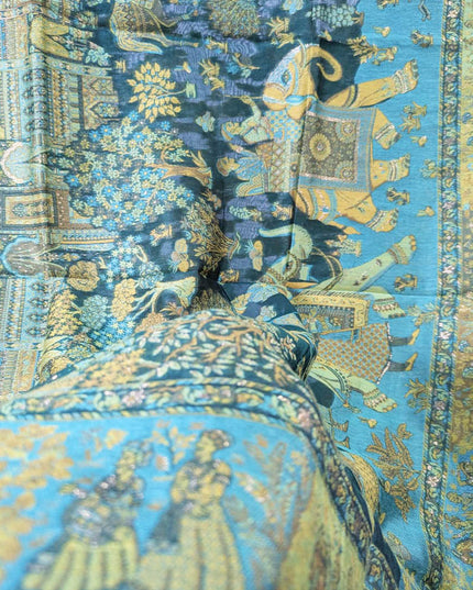 Premium Pure Indian Kani Silk Stroller (Ready To Wear)