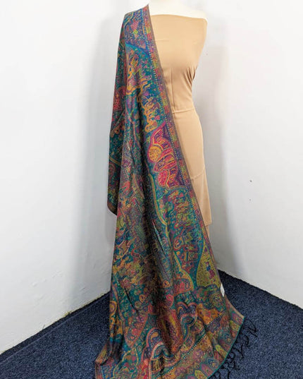 Exquisite Pure Indian Kani Silk Stroller (Ready To Wear)