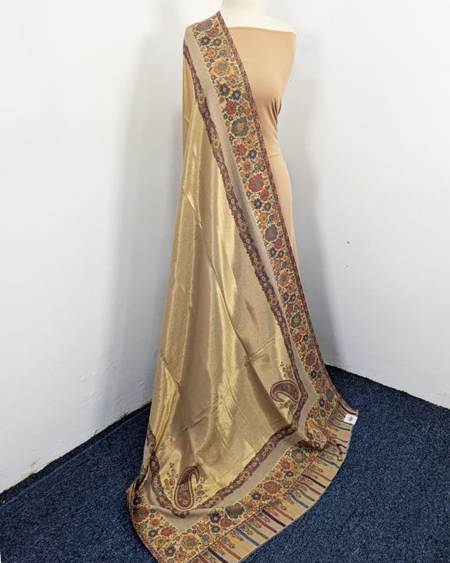 Exquisite Kani Moonlight Wool Shawl with 4 Sided Border