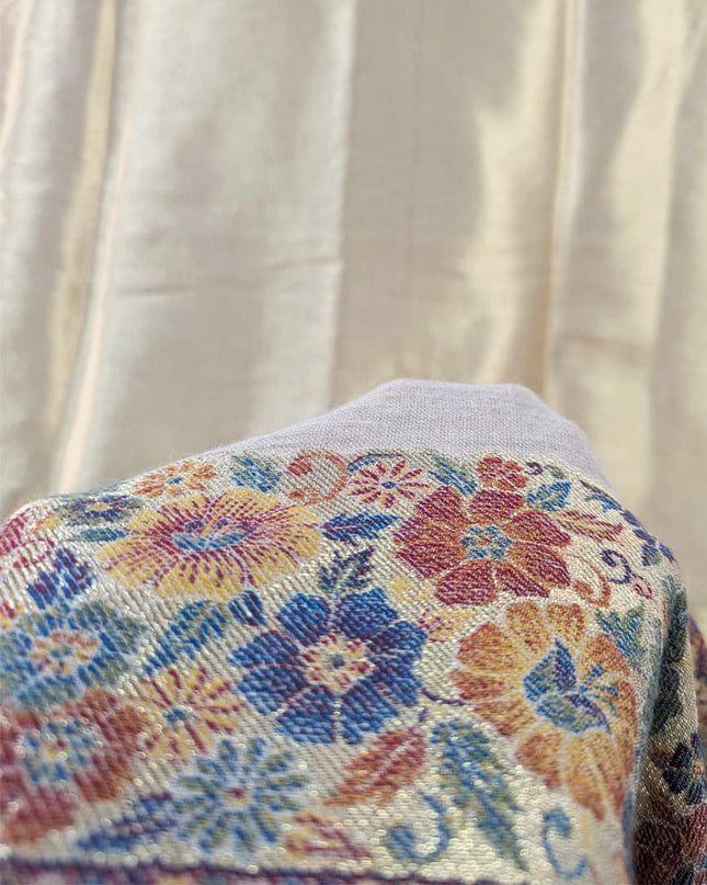 Exquisite Kani Moonlight Wool Shawl with 4 Sided Border