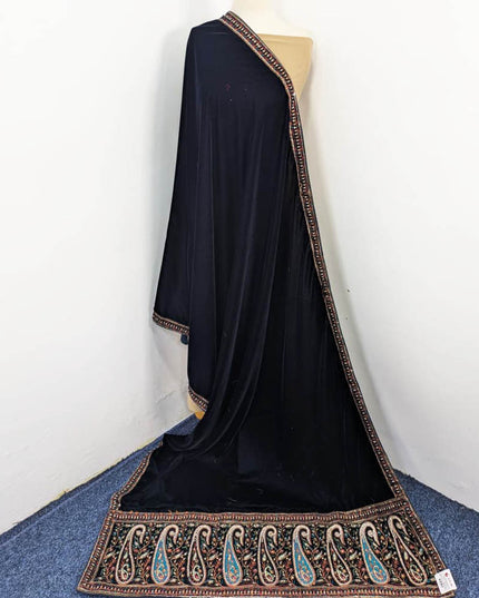 Premium Bareeza Style Velvet Shawl (Ready To Wear)