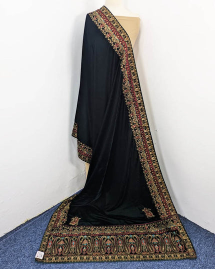 Luxury Bareeza Style Velvet Shawl (Ready To Wear)