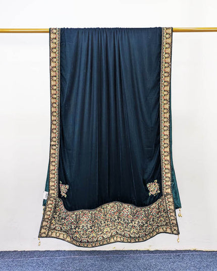 Exquisite Velvet Shawl with Bareeza Style Work