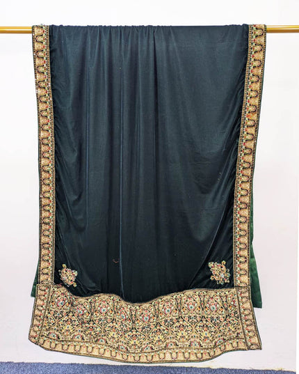 Exquisite Velvet Shawl with Bareeza Style Work