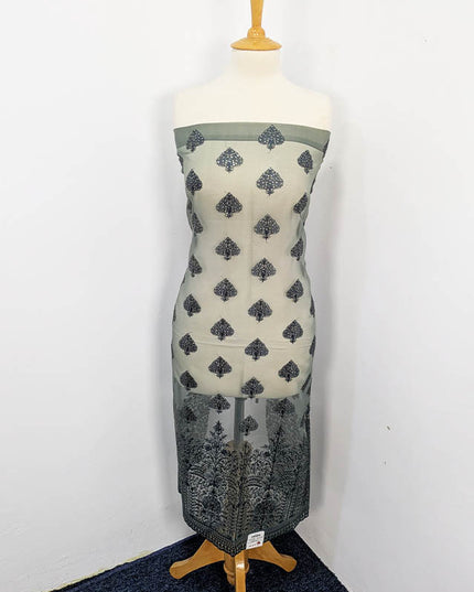 Embroidered Organza Sitara Work With Chiffon Dupatta