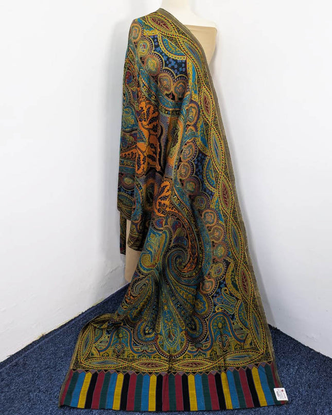 Premium Shah Jahan Style Work Kani Silk Shawl