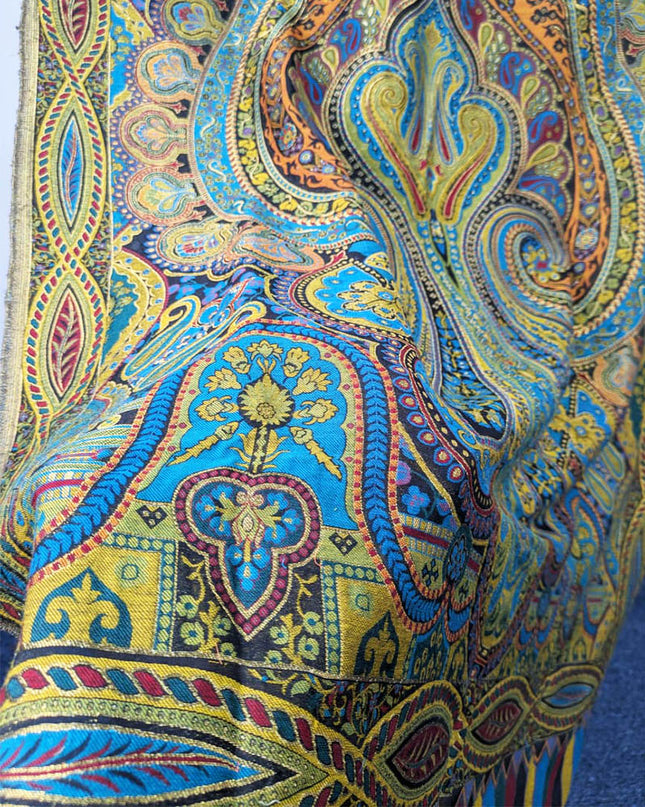 Premium Shah Jahan Style Work Kani Silk Shawl