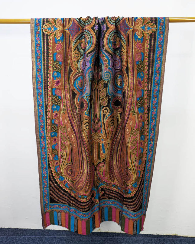 Fancy Kani Silk Shawl with Shah Jahan Style Work