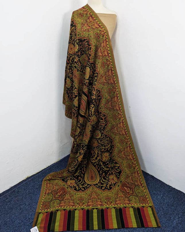 Shah Jahan Style Work Kani Silk Shawl (Ready To Wear)