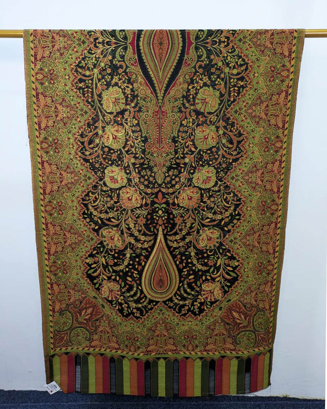 Shah Jahan Style Work Kani Silk Shawl (Ready To Wear)
