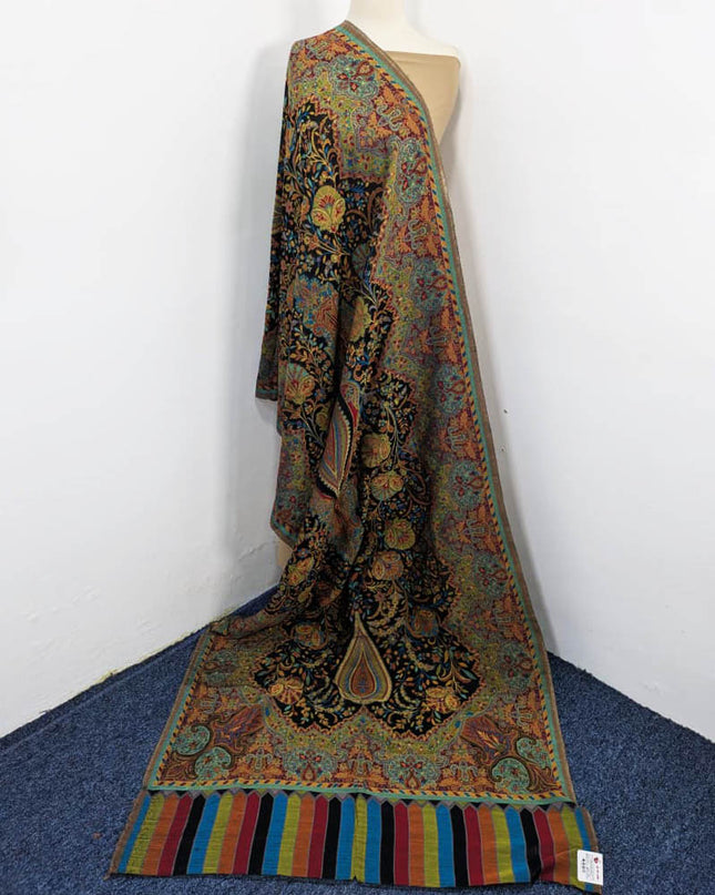 Shah Jahan Style Work Kani Silk Shawl (Ready To Wear)