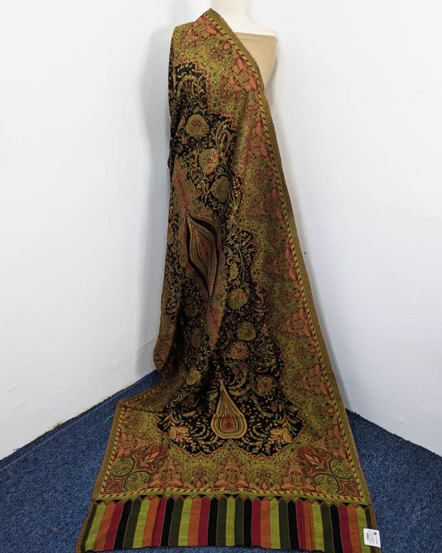 Shah Jahan Style Work Kani Silk Shawl (Ready To Wear)