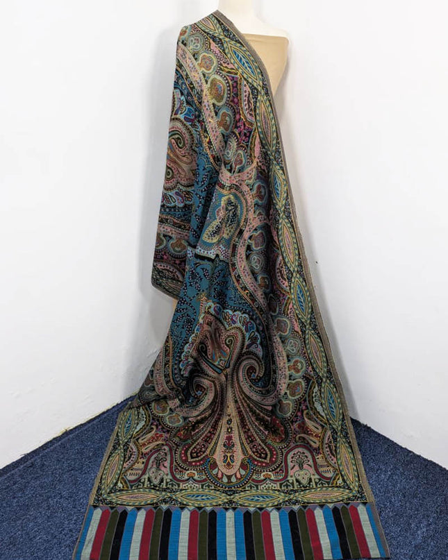 Premium Shah Jahan Style Work Kani Silk Shawl