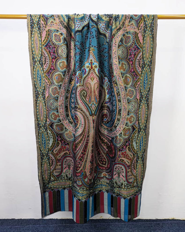Premium Shah Jahan Style Work Kani Silk Shawl