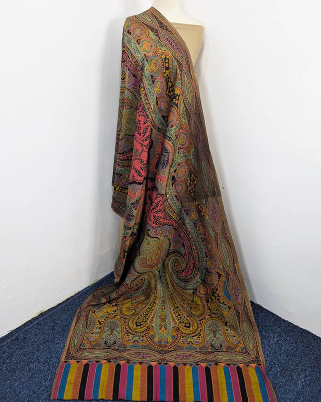 Premium Shah Jahan Style Work Kani Silk Shawl