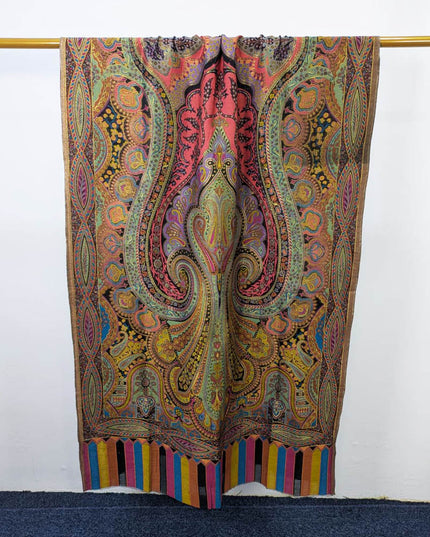 Premium Shah Jahan Style Work Kani Silk Shawl