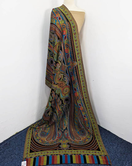 Fancy Kani Silk Shawl with Shah Jahan Style Work