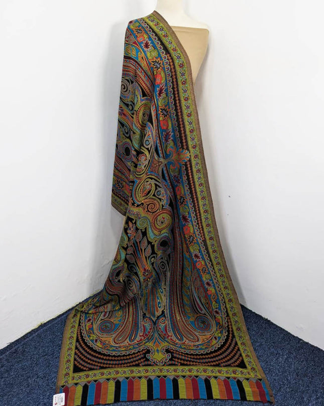 Fancy Kani Silk Shawl with Shah Jahan Style Work