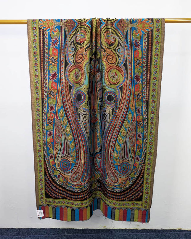 Fancy Kani Silk Shawl with Shah Jahan Style Work