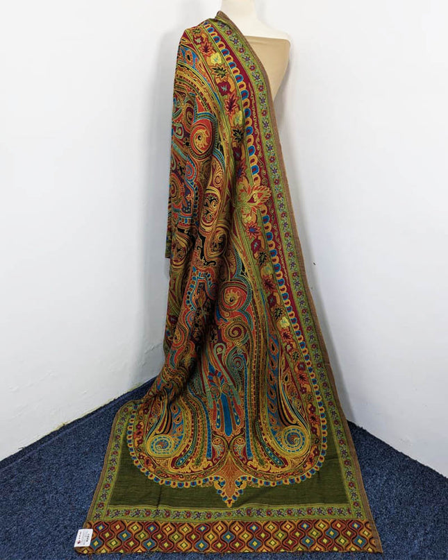 Exquisite Shah Jahan Style Work Kani Silk Shawl