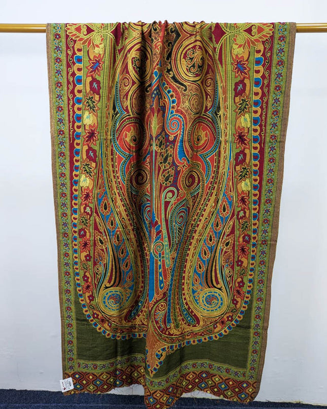 Exquisite Shah Jahan Style Work Kani Silk Shawl