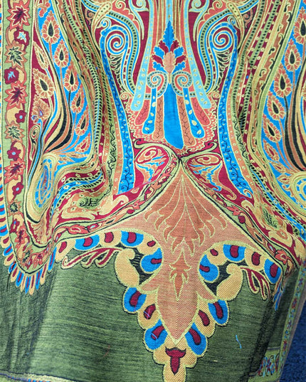 Exquisite Shah Jahan Style Work Kani Silk Shawl