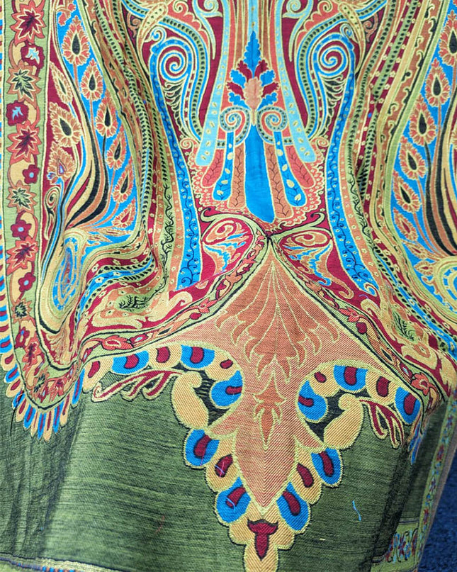 Exquisite Shah Jahan Style Work Kani Silk Shawl