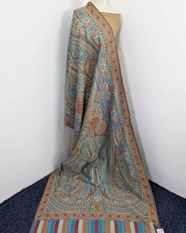 Fancy Kani Silk Shawl with Shah Jahan Style Work