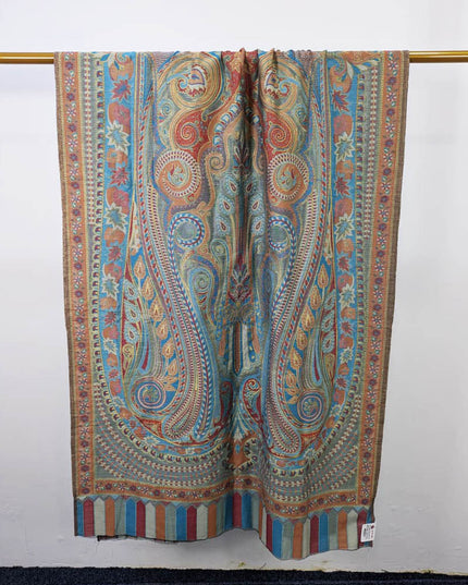 Fancy Kani Silk Shawl with Shah Jahan Style Work
