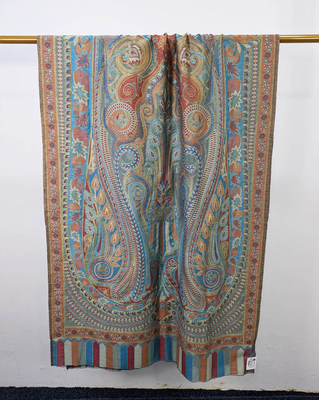 Fancy Kani Silk Shawl with Shah Jahan Style Work