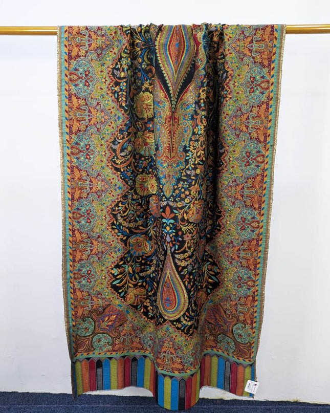 Shah Jahan Style Work Kani Silk Shawl (Ready To Wear)