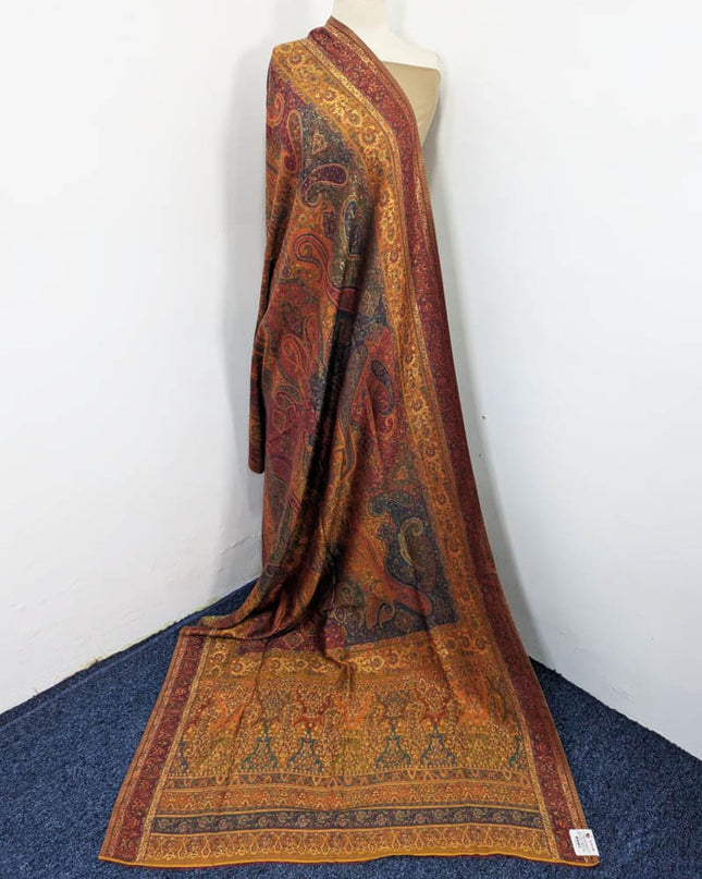 Luxury Moon Light Kani Silk Shawl (Ready To Wear)