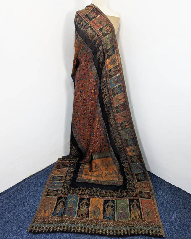 Exquisite Moon Light Kani Silk Shawl (Ready To Wear)