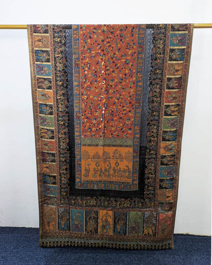 Exquisite Moon Light Kani Silk Shawl (Ready To Wear)