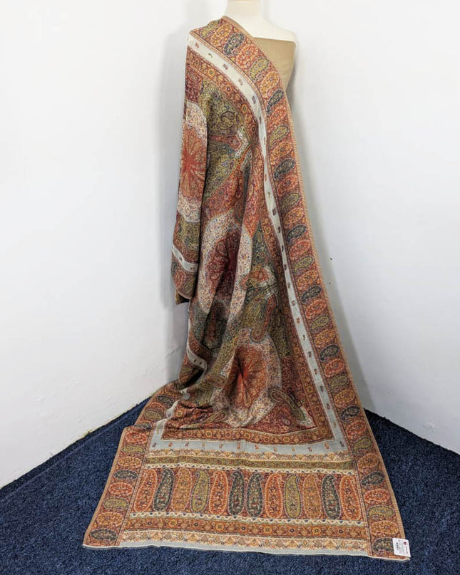 Fancy Kani Silk Shawl with Moonlight Work