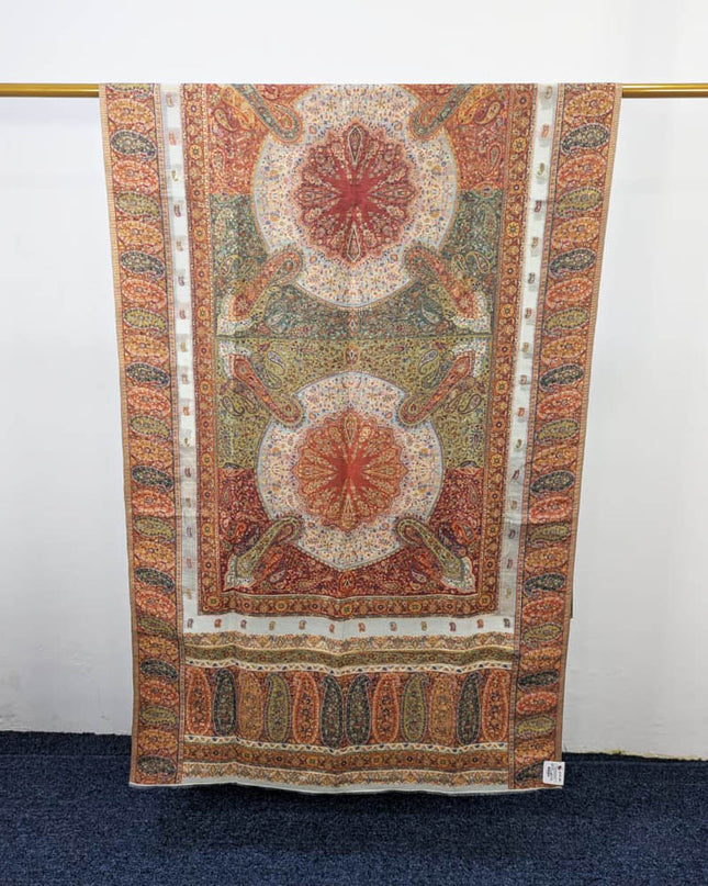 Fancy Kani Silk Shawl with Moonlight Work