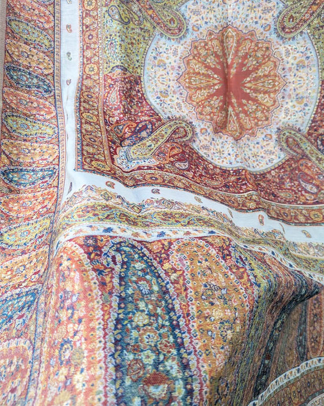 Fancy Kani Silk Shawl with Moonlight Work