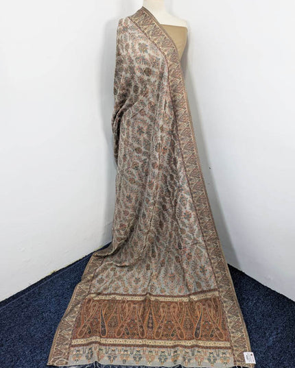 Premium Kani Silk Shawl with Moonlight Work