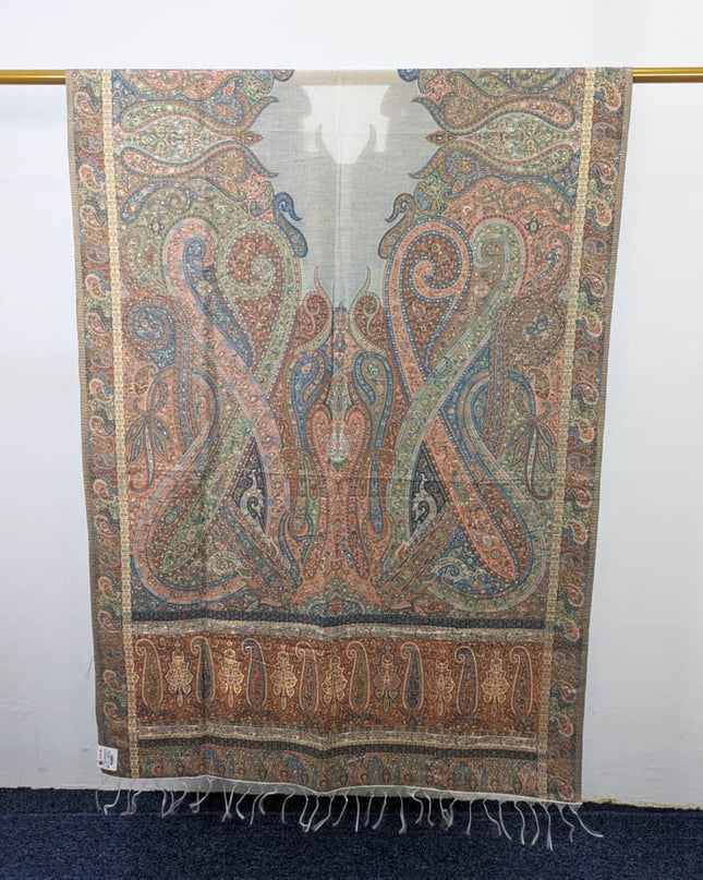 Luxury Kani Silk Shawl with Moonlight Work