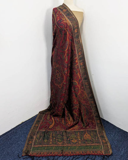 Exquisite Kani Silk Shawl with Moonlight Work