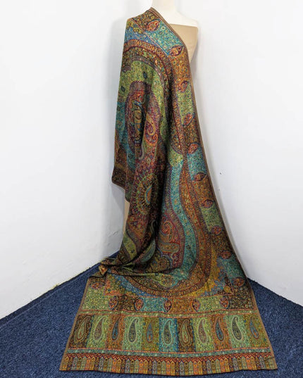 Premium Moon Light Kani Silk Shawl (Ready To Wear)